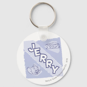 Jerry Blue Cheese Logo Key Ring