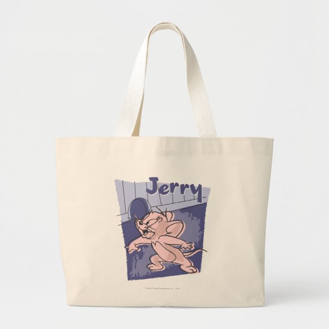 Jerry Blue Large Tote Bag (Front)