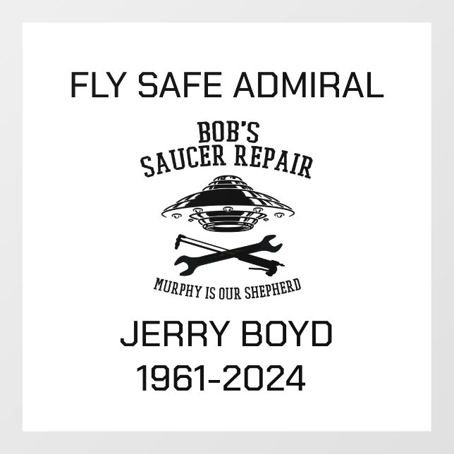 Jerry Boyd memorial  (Sheet)