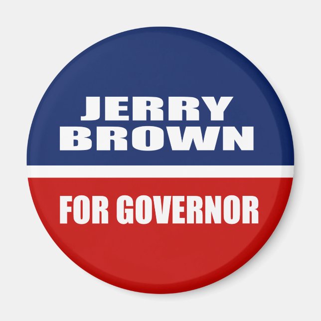 JERRY BROWN FOR GOVERNOR MAGNET (Front)
