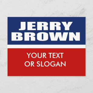 JERRY BROWN FOR GOVERNOR POSTCARD