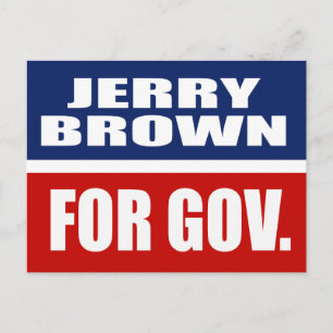 JERRY BROWN FOR GOVERNOR POSTCARD