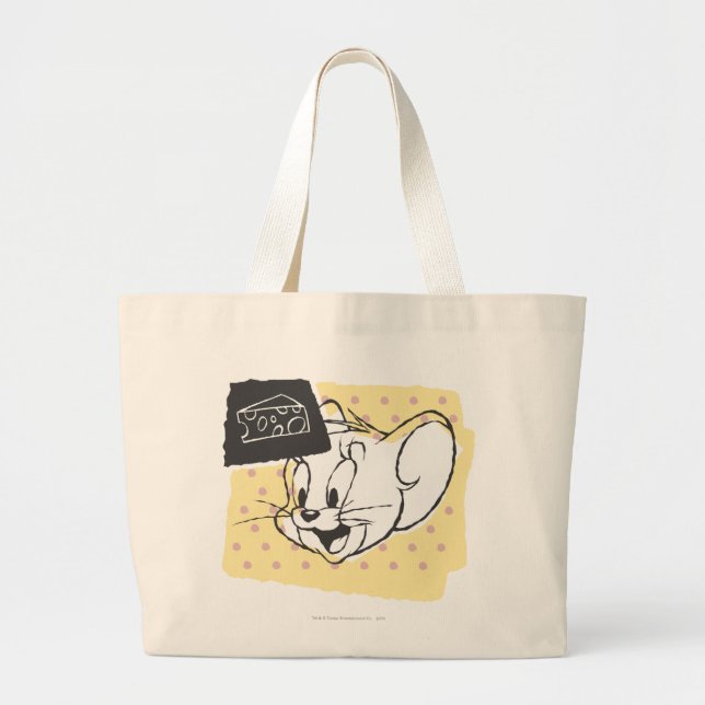 Jerry Cheese Large Tote Bag (Front)