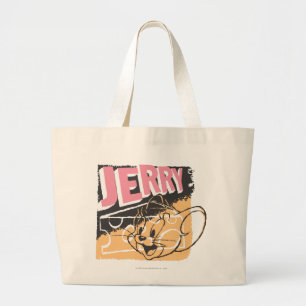 Jerry Face on Cheese Large Tote Bag