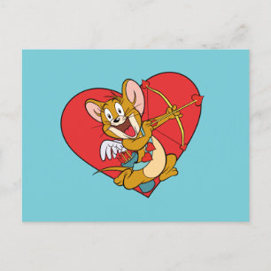 Jerry Mouse Dressed as Valentine Cupid Holiday Postcard