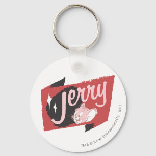 Jerry Red and Black Logo Key Ring
