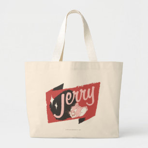 Jerry Red and Black Logo Large Tote Bag