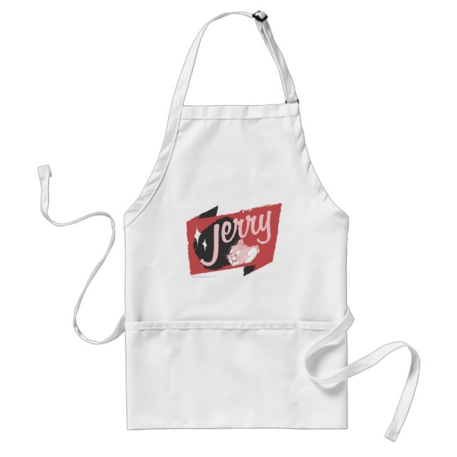 Jerry Red and Black Logo Standard Apron (Front)