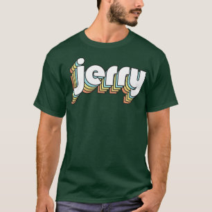 Jerry Retro Rainbow Typography Faded Style T-Shirt
