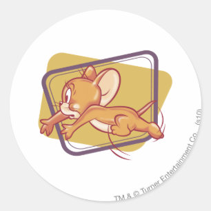 Jerry Running Scared Classic Round Sticker