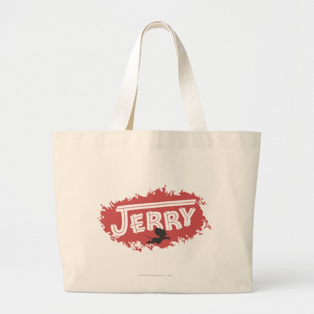 Jerry Silhouette Logo Large Tote Bag (Front)