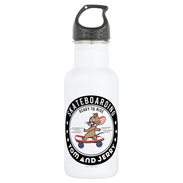 Jerry Skateboarding - Ready To Ride 532 Ml Water Bottle (Front)