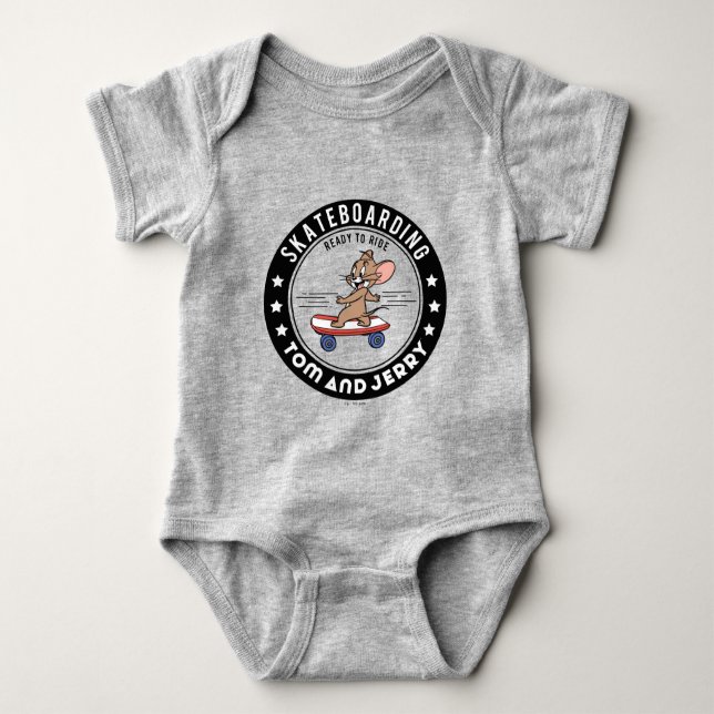 Jerry Skateboarding - Ready To Ride Baby Bodysuit (Front)