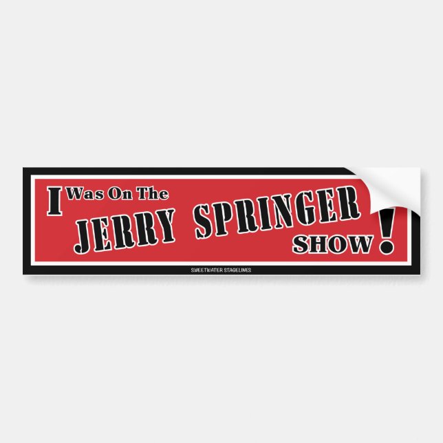 Jerry Springer Bumper Sticker (Front)