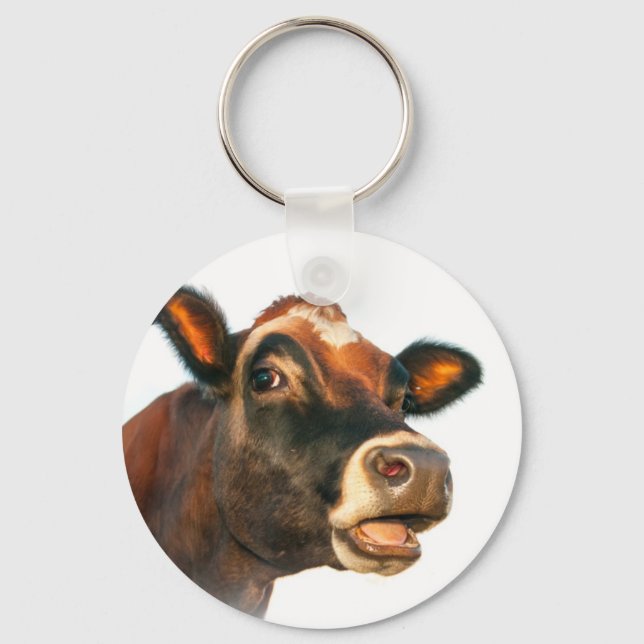 Jerse cow moo key ring (Front)