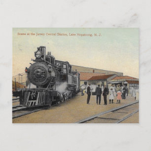 Jersey Central Train Station, Lake Hopatcong NJ Postcard