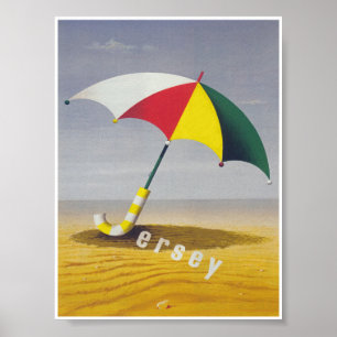 Jersey Channel Island Vintage Travel Poster