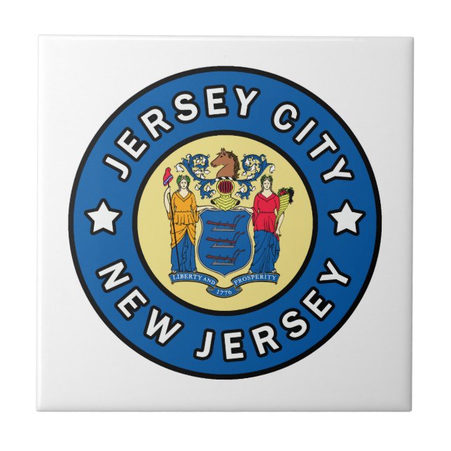 Jersey City New Jersey Ceramic Tile (Front)