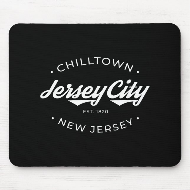 Jersey City New Jersey Chilltown - Black - Small - Mouse Pad (Front)