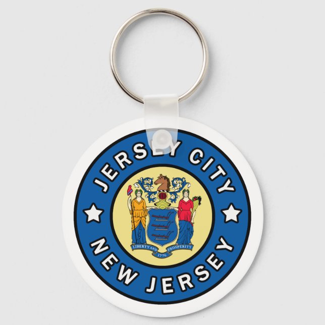Jersey City New Jersey Key Ring (Front)