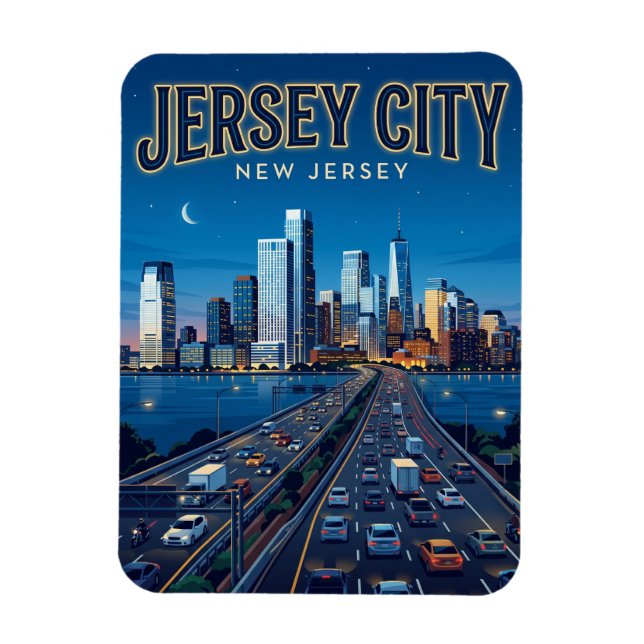 Jersey City New Jersey Magnet (Vertical)