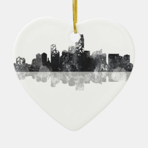 JERSEY CITY, NEW JERSEY SKYLINE CERAMIC ORNAMENT