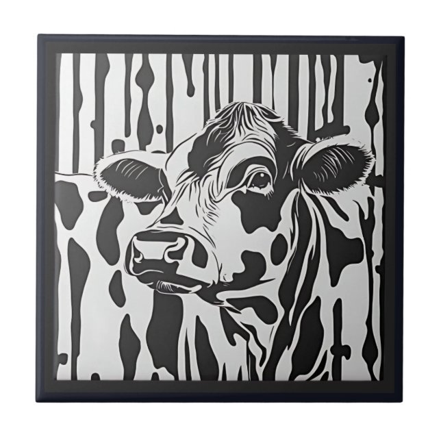 Jersey Cow  Ceramic Tile (Front)