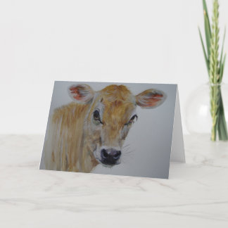 Jersey Cow Greetings Card