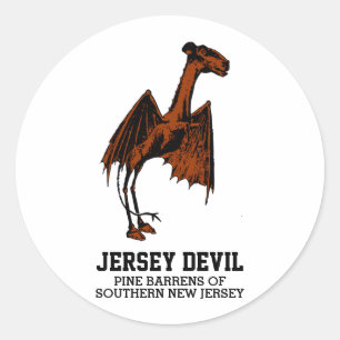 Jersey Devil Creature Cryptid Customisable  Classic Round Sticker