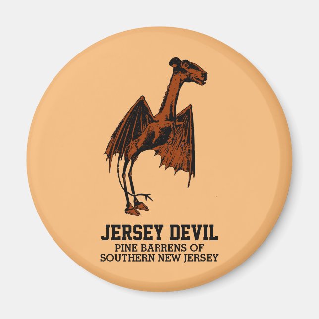 Jersey Devil Creature Cryptid Customisable Text Ma Magnet (Front)