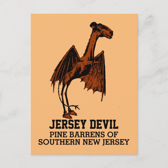 Jersey Devil Creature Cryptid Customisable Text Po Postcard (Front)