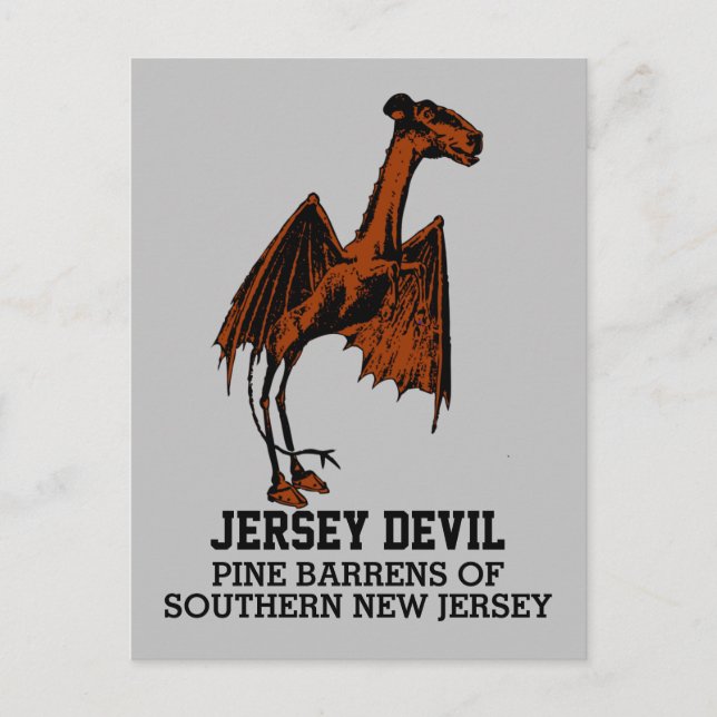 Jersey Devil Creature Cryptid Customisable Text Postcard (Front)