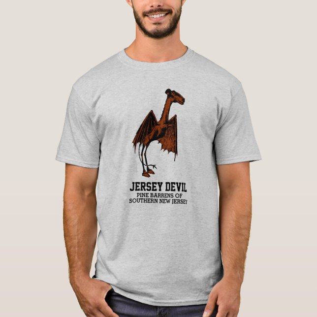 Jersey Devil Creature Cryptid Customisable Text T-Shirt (Front)