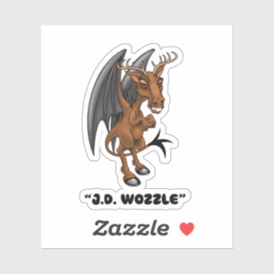 Jersey Devil “J.D. Wozzle” Cryptid sticker