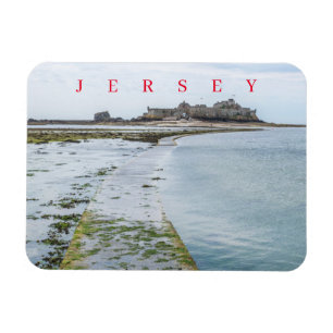 Jersey Elizabeth Castle causeway view magnet