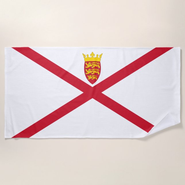 Jersey Flag Beach Towel (Front)