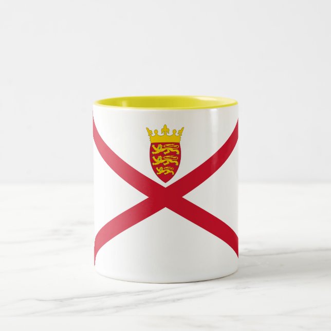 Jersey Flag Two-Tone Coffee Mug (Center)