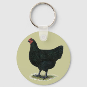Jersey Giant: Black Hen Key Ring