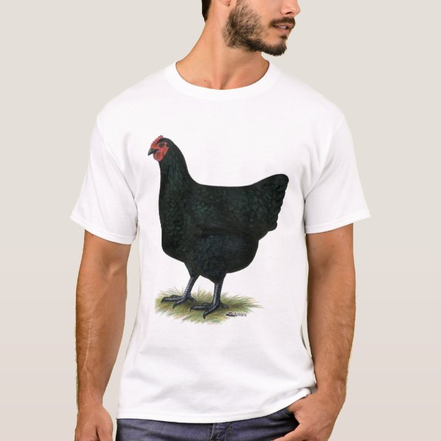 Jersey Giant:  Black Hen T-Shirt (Front)