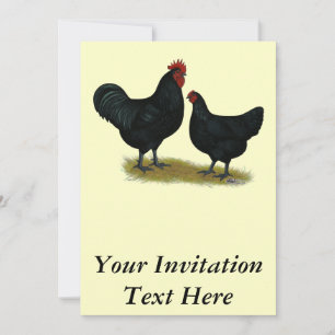 Jersey Giant Chickens Invitation