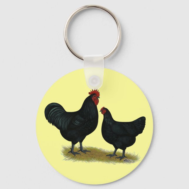 Jersey Giant Chickens Key Ring (Front)