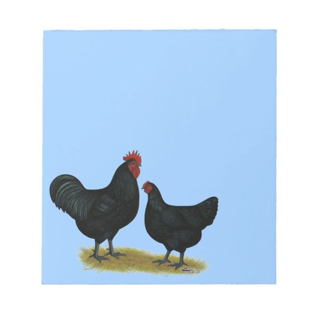 Jersey Giant Chickens Notepad (Front)