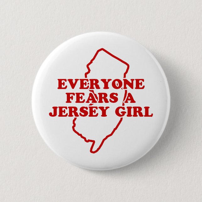 Jersey Girl 6 Cm Round Badge (Front)