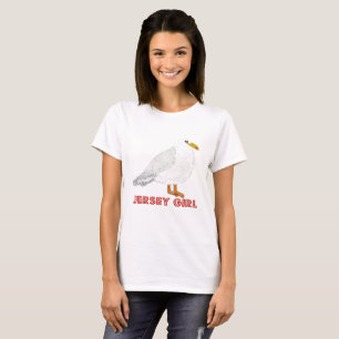 Jersey Girl seagull sandy toes & salty kisses T-Shirt