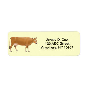 Jersey Milk Cow Label Return Address Label