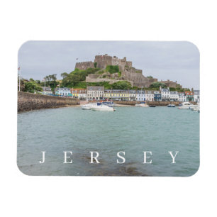 Jersey Mont Orgueil Castle view fridge magnet