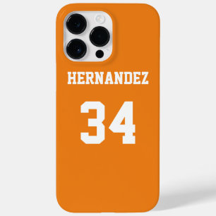 Jersey Name Number Orange and White Case-Mate iPhone 14 Pro Max Case