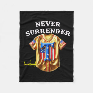 Jersey Never Surrender Pro Trump Fun Baseball Vint Fleece Blanket