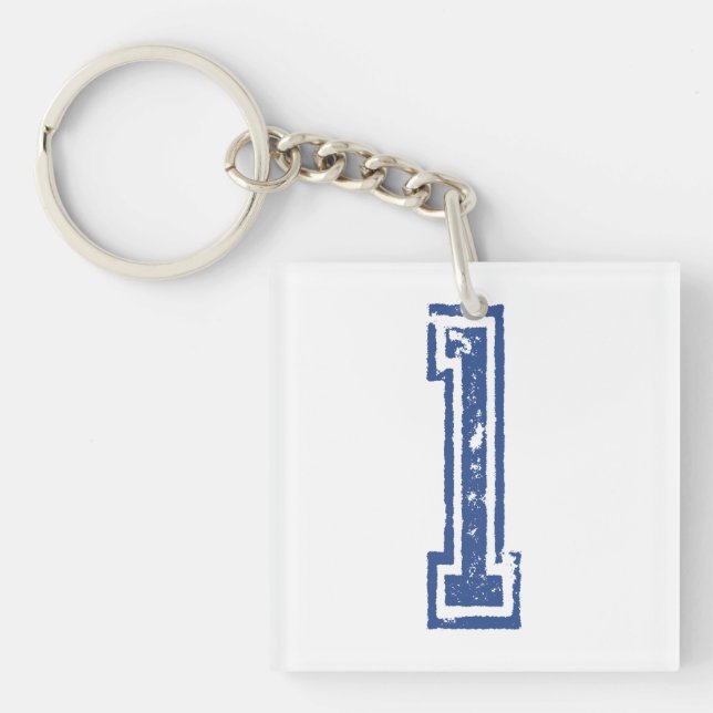 jersey number 1 key ring (Front)