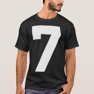 Jersey Number #7 Athletic Style Sports Graphic  T-Shirt